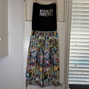 Universal Studios Strapless Jumpsuut Women's Large Black Marvel‎ Comic Heroes